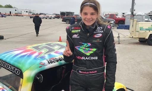 Isabella Robusto after a Legend Car win