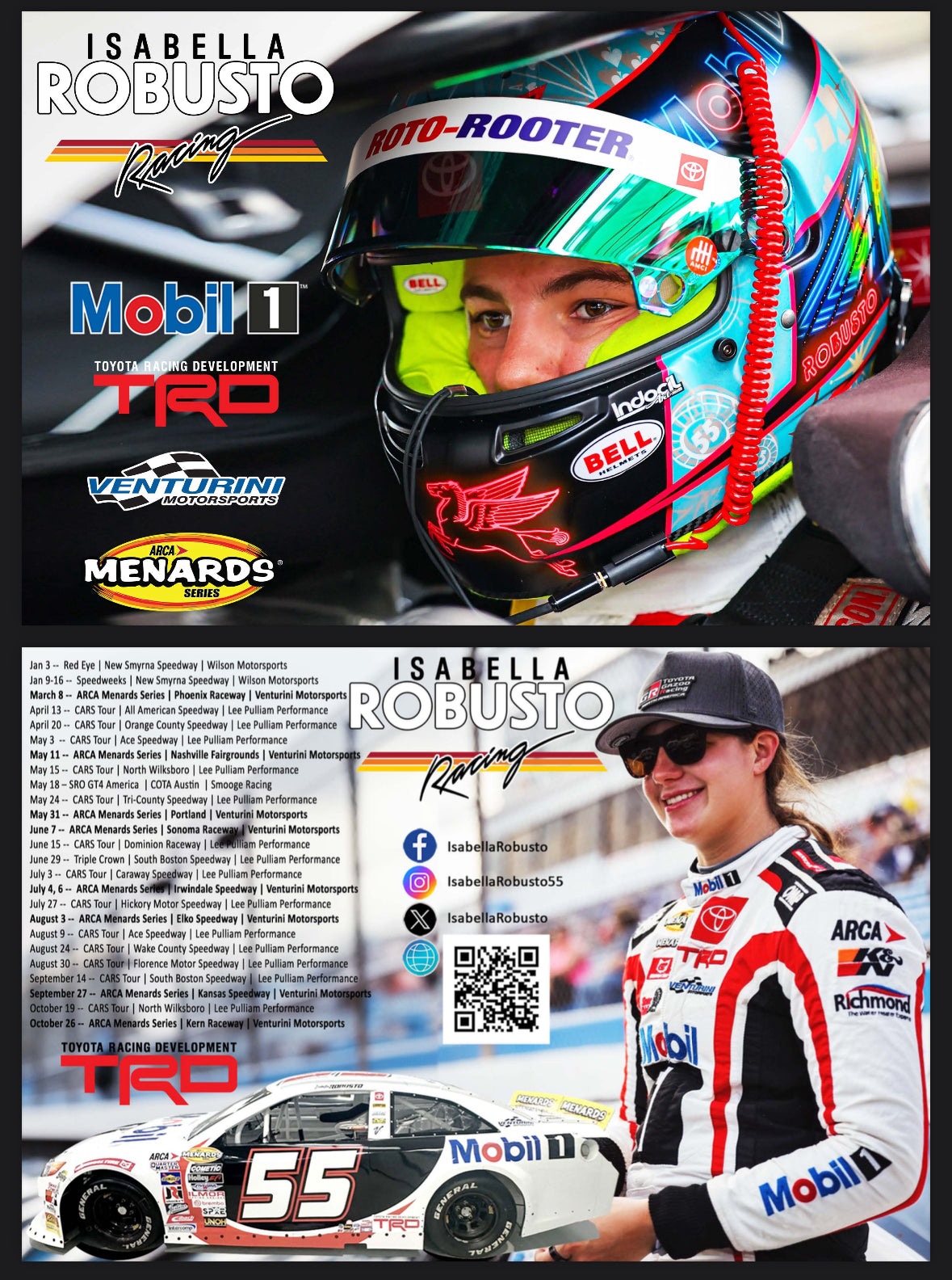 2024 Mobil1 Arca Autograph Card – Isabella Robusto Racing